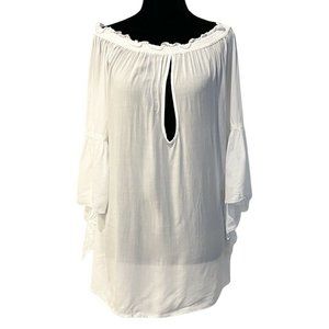 Sample Spell & the Gypsy Collective Designs Bell Sleeve Tunic White Sz 10 AU (M)